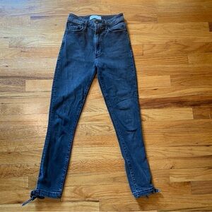 Abercrombie & Fitch | High Rise Super Skinny Ankle with Ankle Bows